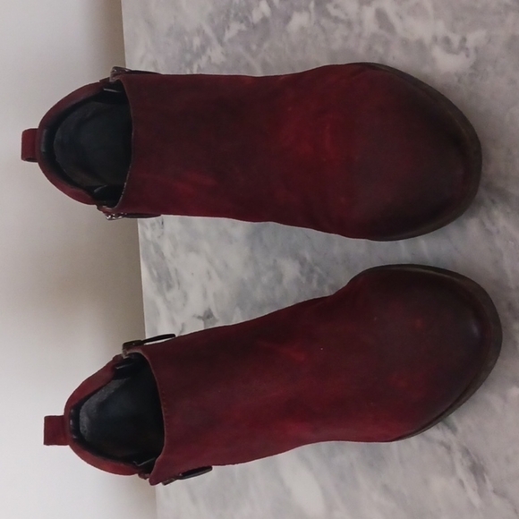 Franco Sarto Burgundy Wine Greco Ankle Booties, Size 9.5 - Picture 10 of 10